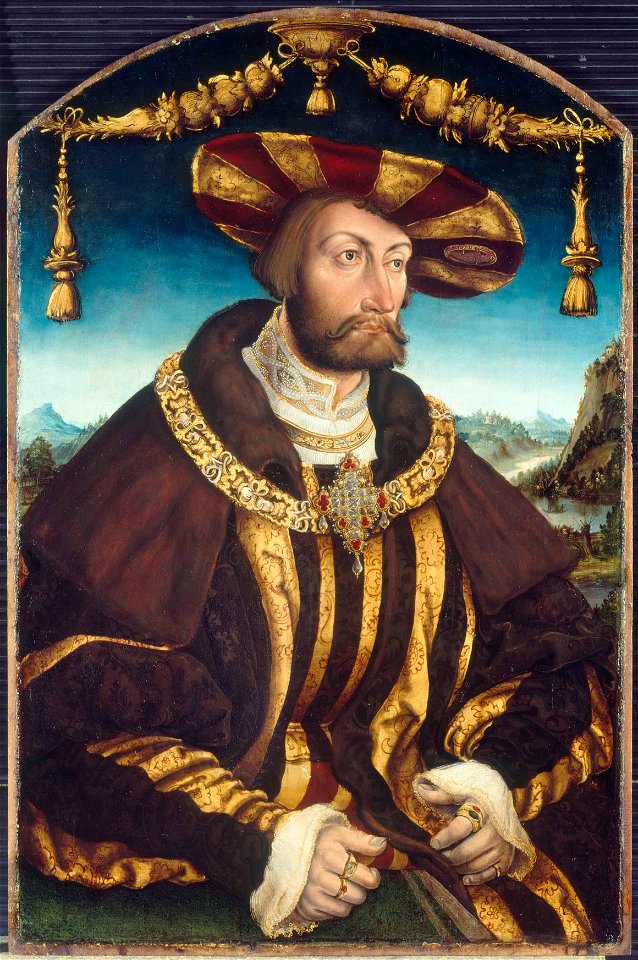 Hans Wertinger - Herzog Wilhelm IV. von Bayern Rückseite, Wappen Bayern-Baden und Devise - 17 - Bavarian State Painting Collections