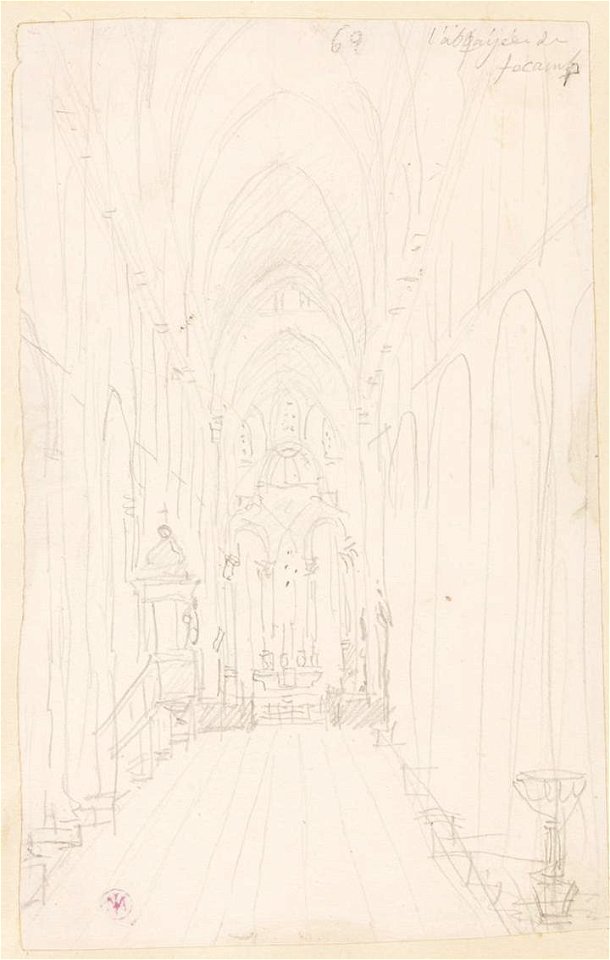 Ingres - MI.867.4279, Intérieur de l'église abbatiale
