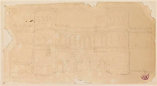 Ingres - MI.867.4335, Une porte romaine