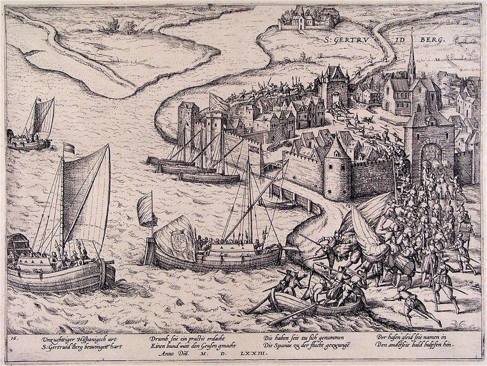 Inname van Geertruidenberg door de Geuzen in 1572 (Frans Hogenberg)