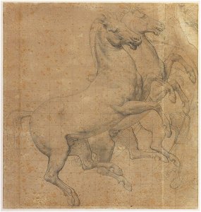 Ingres - Étude pour les chevaux dans L'Apothéose de Napoléon Ier, 2255-03