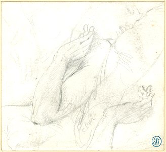 Ingres - Study for the figure of Antiochus in the painting 'Antiochus and Stratonice' (Musée Condé, Chantilly), 1886,0410.27