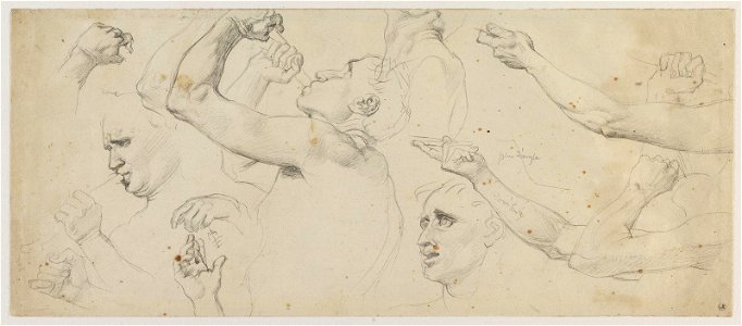 Ingres - Étude pour les sonneurs de trompe dans Romulus vainqueur d'Acron, 2229-04