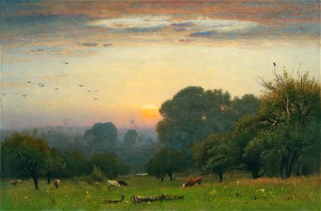 George Inness - Morning. Free illustration for personal and commercial use.