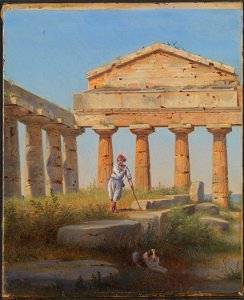 Constantin Hansen - Shepherd boy in the temple, Paestum - NG.M.03024 - National Museum of Art, Architecture and Design