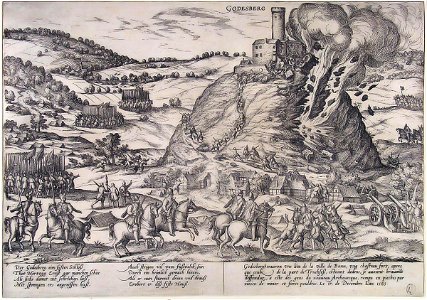 Inname van Godesberg - Capture and destruction of Godesburg in 1583 (Frans Hogenberg) Edit2