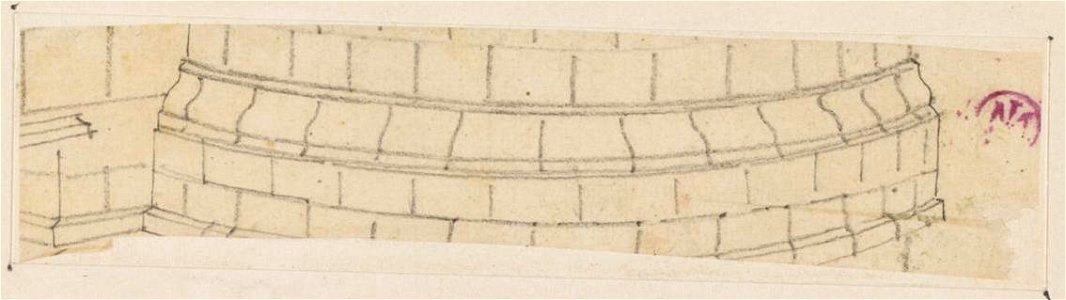 Ingres - MI.867.4266, Appareil d'une tour semi-circulaire