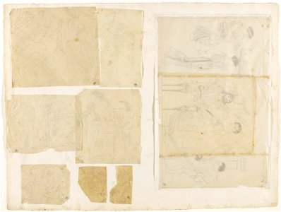Ingres - MIC.2.49.A, Relevés graphiques sur le thème d'Héraclès Dessin