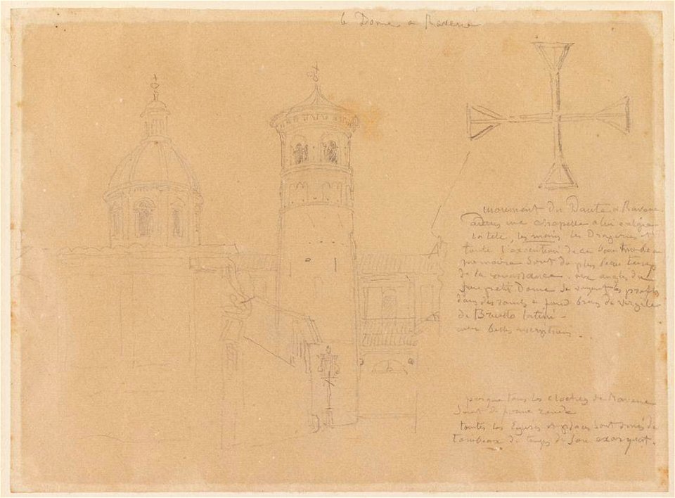 Ingres - MI.867.4304, La Cathédrale et une croix