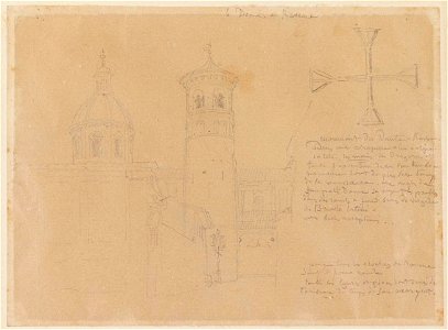 Ingres - MI.867.4304, La Cathédrale et une croix