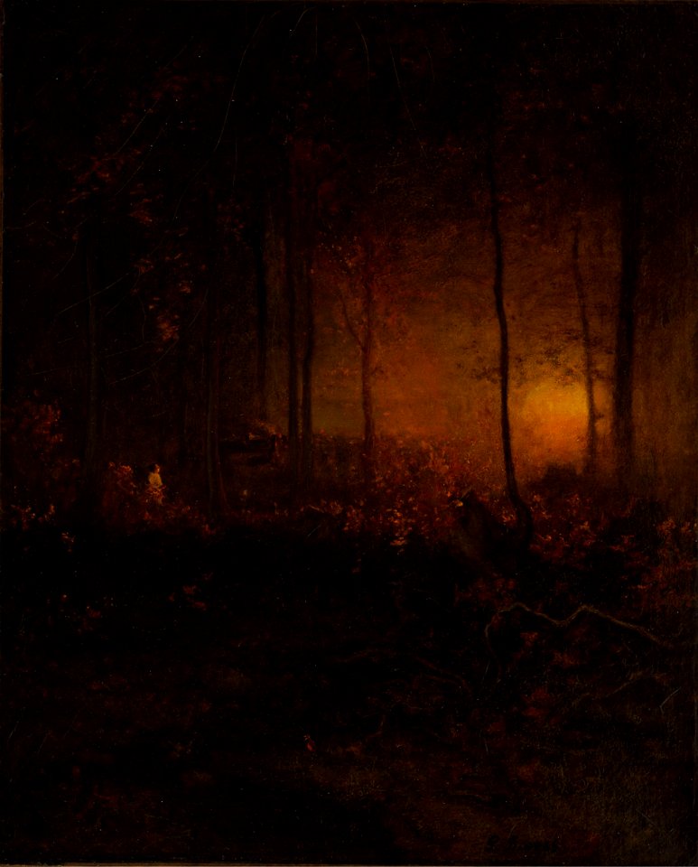 George Inness - Watching the Sun Glow (1887)