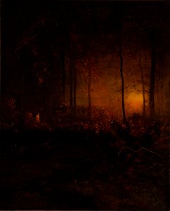 George Inness - Watching the Sun Glow (1887)