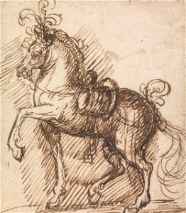 Inigo Jones - A Plumed Saddle-Horse - Google Art Project. Free illustration for personal and commercial use.