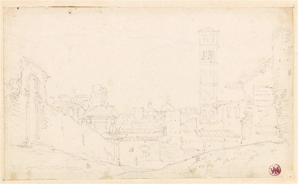 Ingres - MI.867.4353, Vue avec Santa Francesca Romana