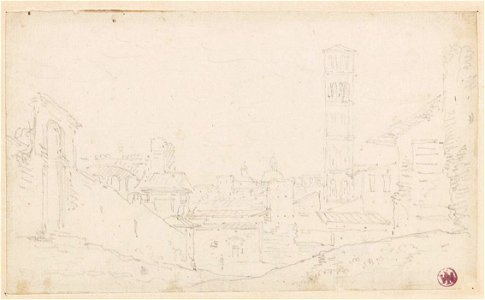 Ingres - MI.867.4353, Vue avec Santa Francesca Romana