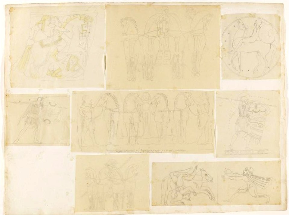 Ingres - MIC.39.22.B, Relevés graphiques divers Dessin