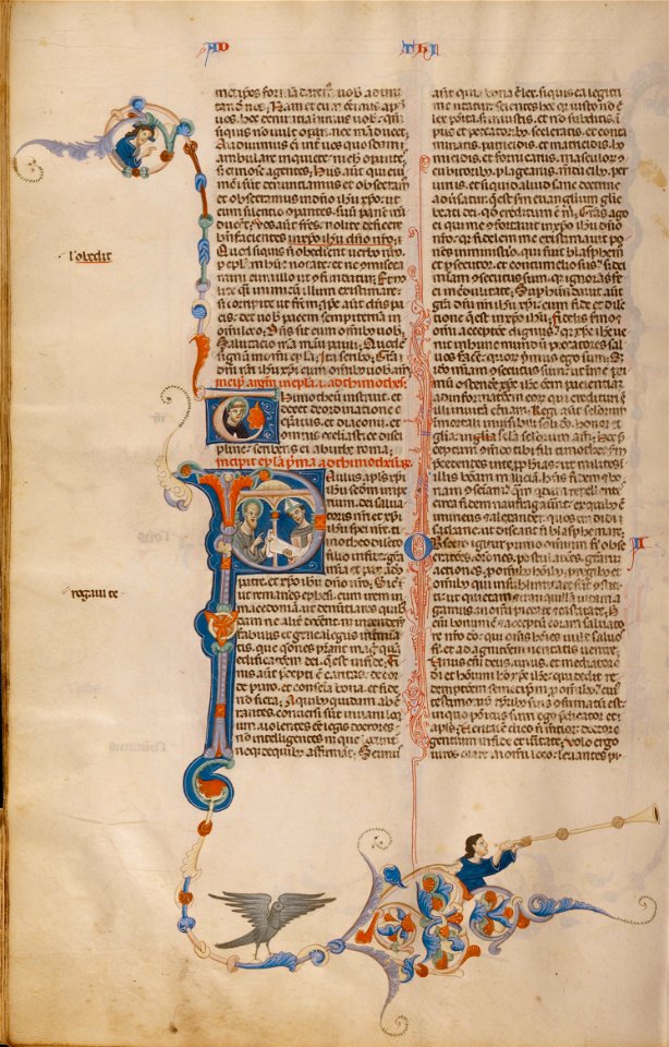 Initial P- Saint Paul Giving a Letter to a Bishop - Google Art Project