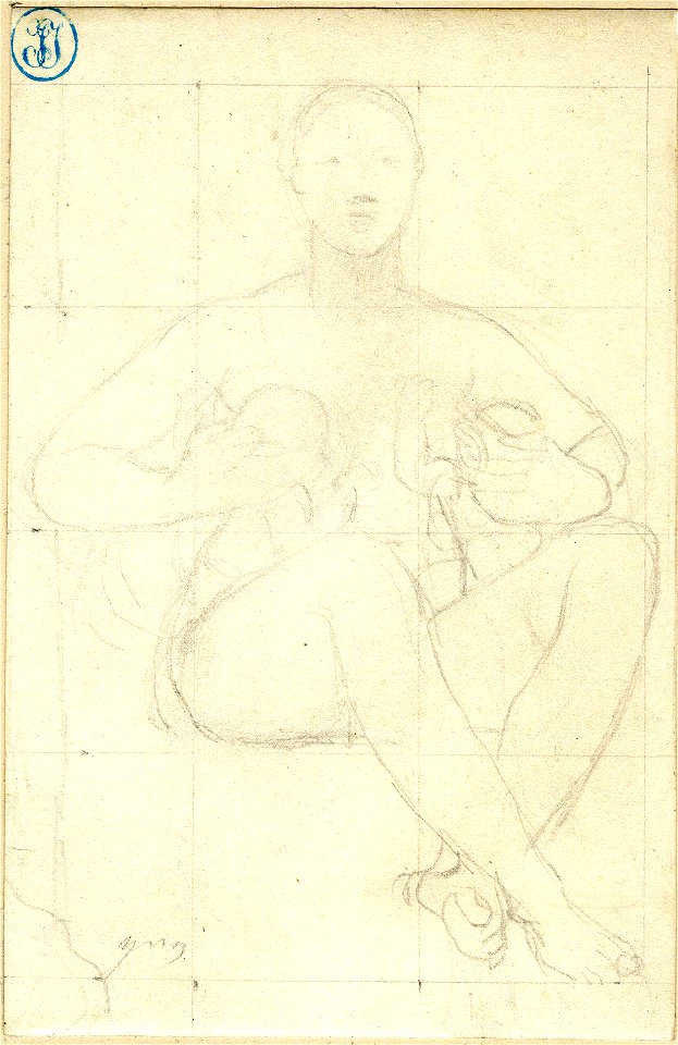 Ingres - Study for the figure of Charity or Maternity for the painting 'The Golden Age' (L'Age d'Or), 1886,0410.28