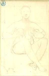Ingres - Study for the figure of Charity or Maternity for the painting 'The Golden Age' (L'Age d'Or), 1886,0410.28