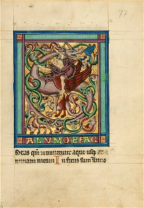 Initial S- A Griffin and Rider - Google Art Project