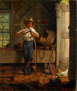 Inside a Barn - Enoch Wood Perry