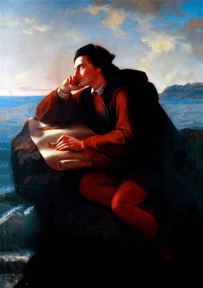 Inspiración de Cristóbal Colón, por José María Obregón