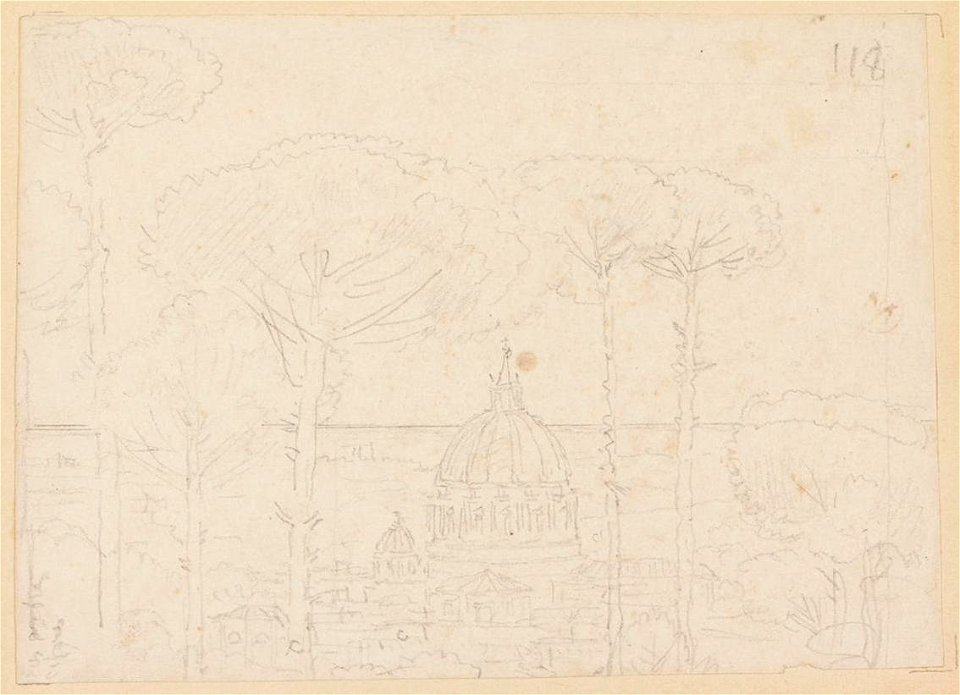 Ingres - MI.867.4382, Vue du dôme de Saint-Pierre