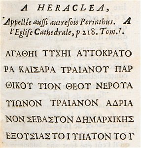 Inscriptions from Heraclea in Thrace (today Ereğli) - Spon Jacob - 1678
