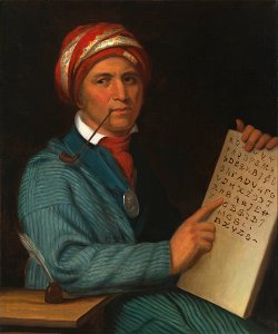 Henry Inman - Sequoyah - Google Art Project. Free illustration for personal and commercial use.