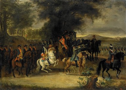Inspectie van een regiment cavalerie, wellicht door Willem van Hessen-Homburg Rijksmuseum SK-A-4023