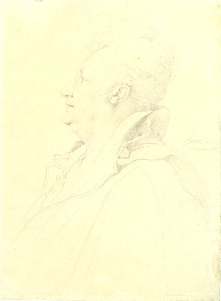 Ingres - Portrait of Guillaume Guillon Lethière, 1943.846
