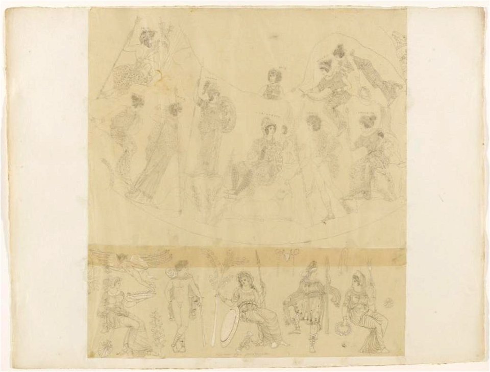 Ingres - MIC.31.29.A, Relevés graphiques sur le thème du jugement de Pâris Dessin