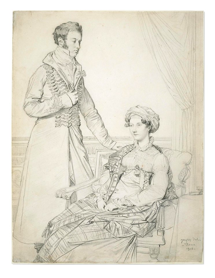 Ingres - Portrait of Sir John Hay and his sister Mary, 1938,0817.1