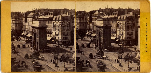 Instantaneous Paris, Porte Saint-Martin, 1860s–70s