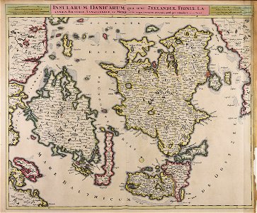 Insularum Danicarum qua sunt Zeelandiae, Fioniae, Lalandiae, Falstriae, Langelandiae et Monae... - CBT 5872253
