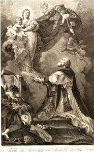 Innocente Alessandri - The Virgin and Child appearing to St Philip Neri, who kneels in bishop's robes, 1951,0714.274