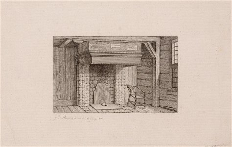 Interieur met schouw, objectnr A 16664