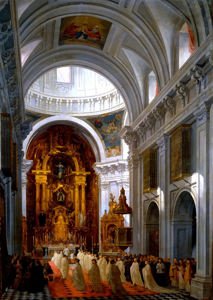 Interior de la iglesia de las Calatravas de Madrid (Museo del Prado)