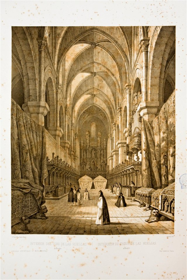 Interior 1 of the chorus de Las Huelgas at Burgos 1842-1850 Villaamil Asselineau