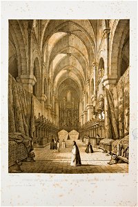 Interior 1 of the chorus de Las Huelgas at Burgos 1842-1850 Villaamil Asselineau