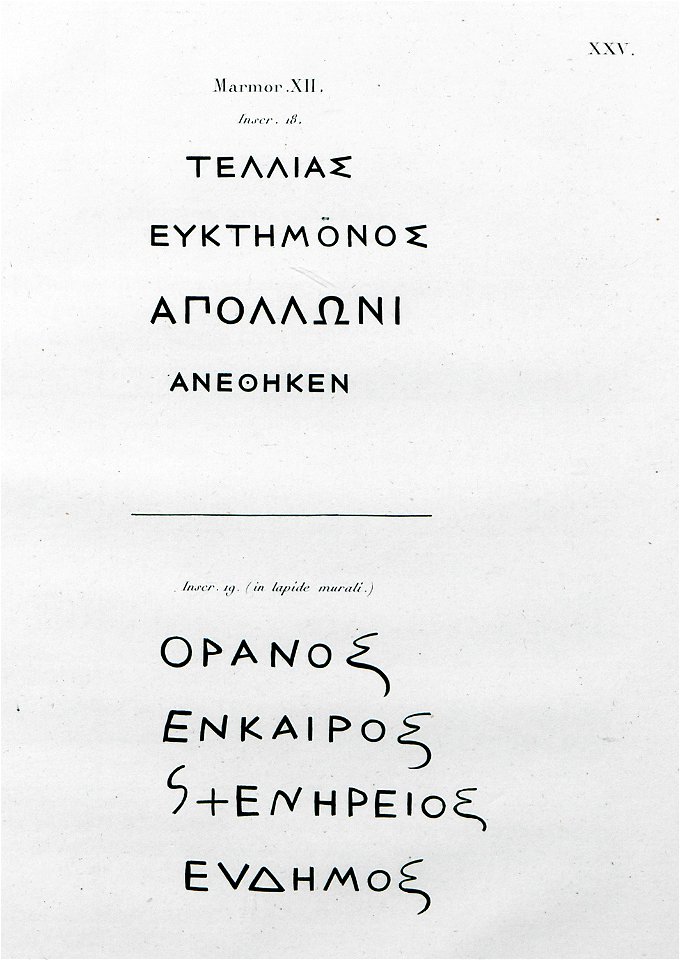 Inscriptions from Carthaea, ancient city on Kea island - Peter Oluf Brøndsted - 1826