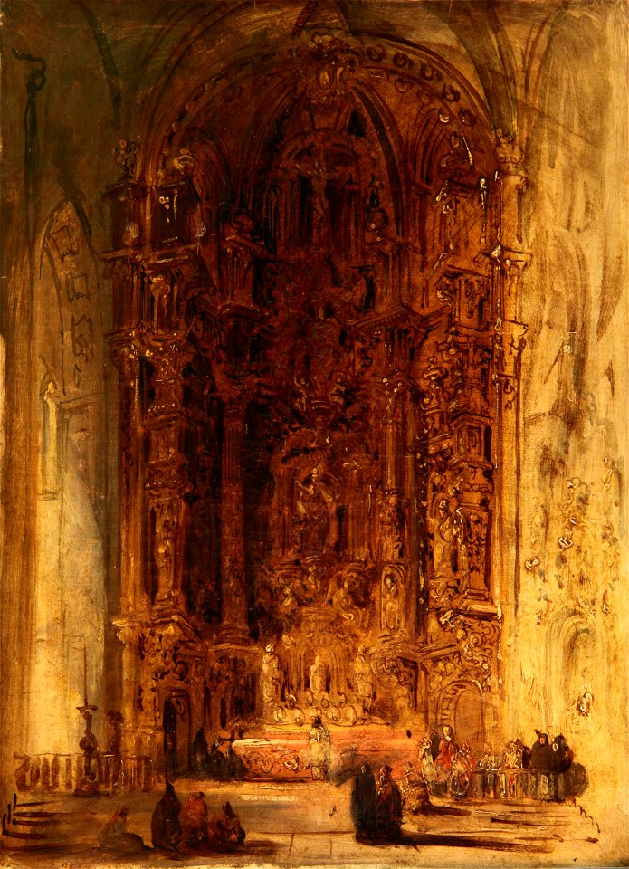 Interior de Iglesia (2790) - Jenaro Pérez Villaamil