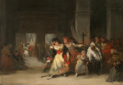Interior de Iglesia - Eugenio Lucas Velázquez