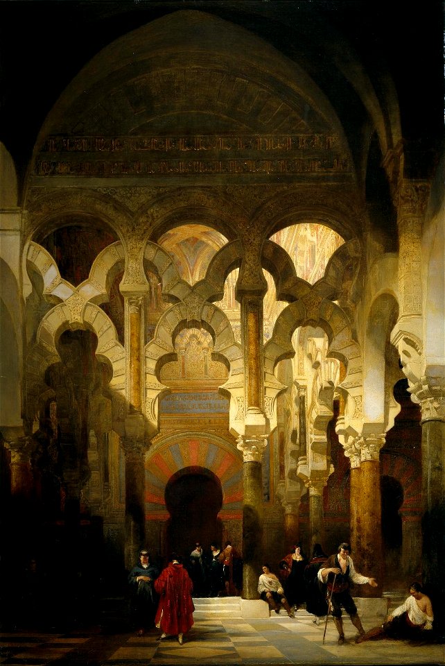 Interior de la mezquita de Córdoba (David Roberts)