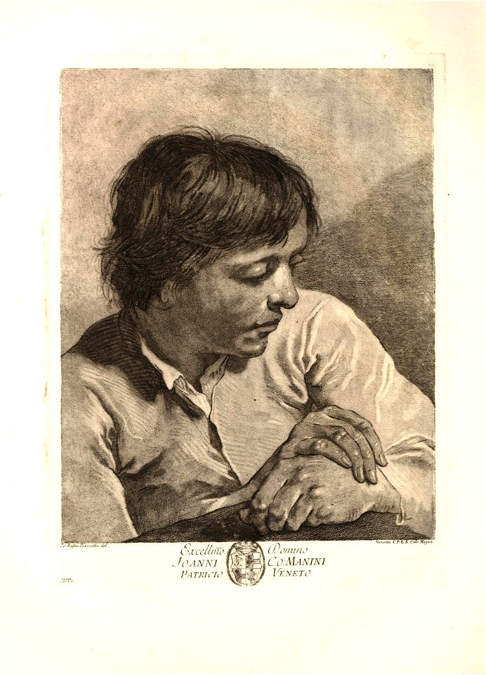 Innocente Alessandri - Head and shoulders of a youth with folded hands looking to the right. c.1760s, 1943,0709.80