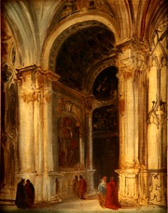 Interior de iglesia - Jenaro Pérez Villaamil