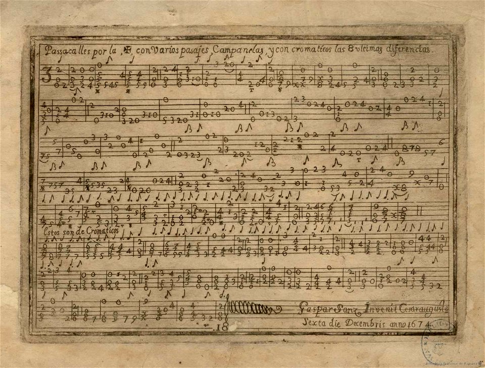 Instrucciòn de Mùsica sobre la Guitarra Española - Passacalles