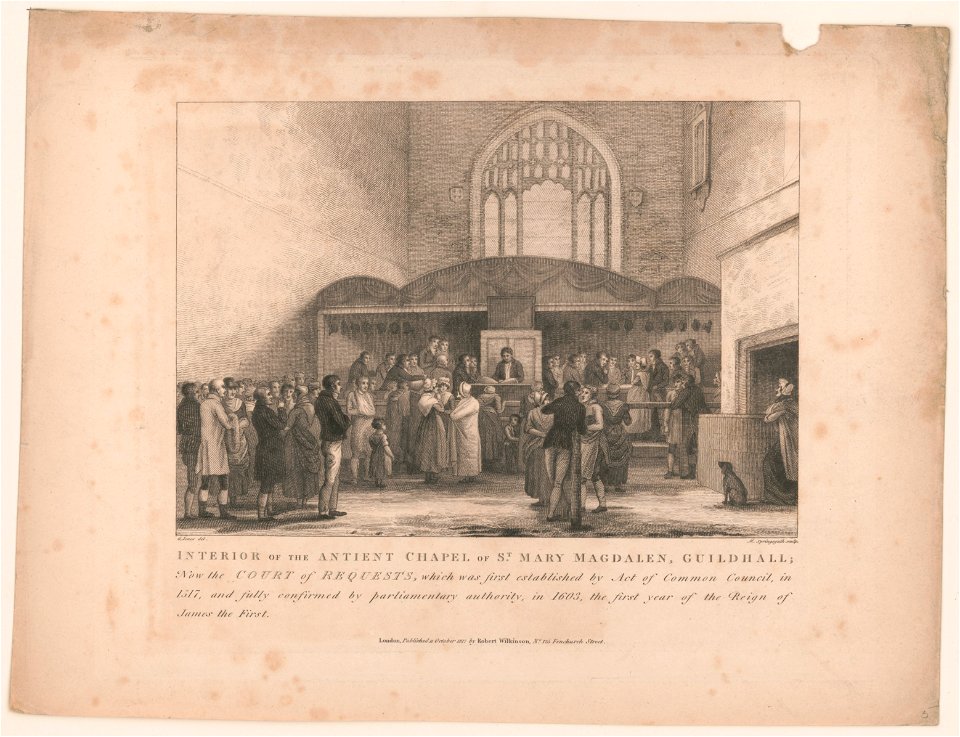 Interior of the antient chapel of St. Mary magdalen, Guildhall; - G. Jones del. ; M. Springsguth sculp. LCCN2012649662