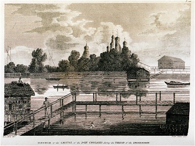 Interior of the Capital of the Don Cossacks during the period of the Inundation - Clarke Edward Daniel - 1810