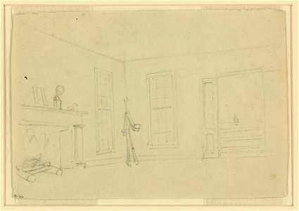 Interior of room showing fireplace & windows LCCN2004661036